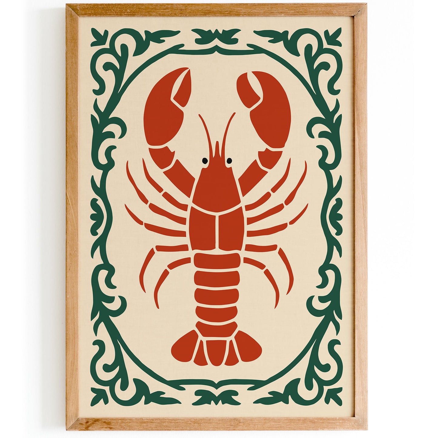 Red Lobster Poster - Kitchen Wall Decor