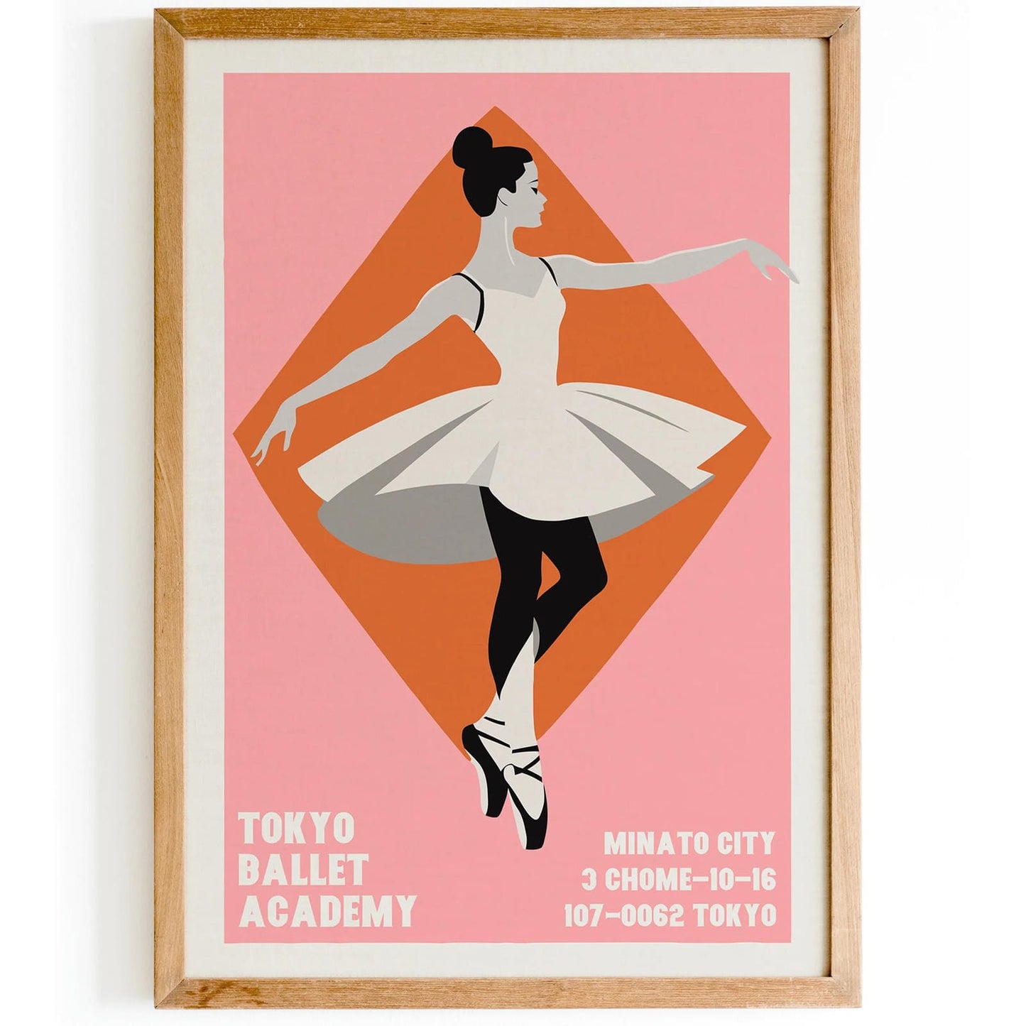 Tokyo Ballet Academy Retro Poster