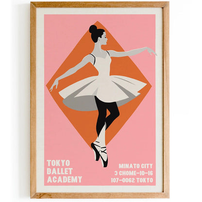 Tokyo Ballet Academy Retro Poster