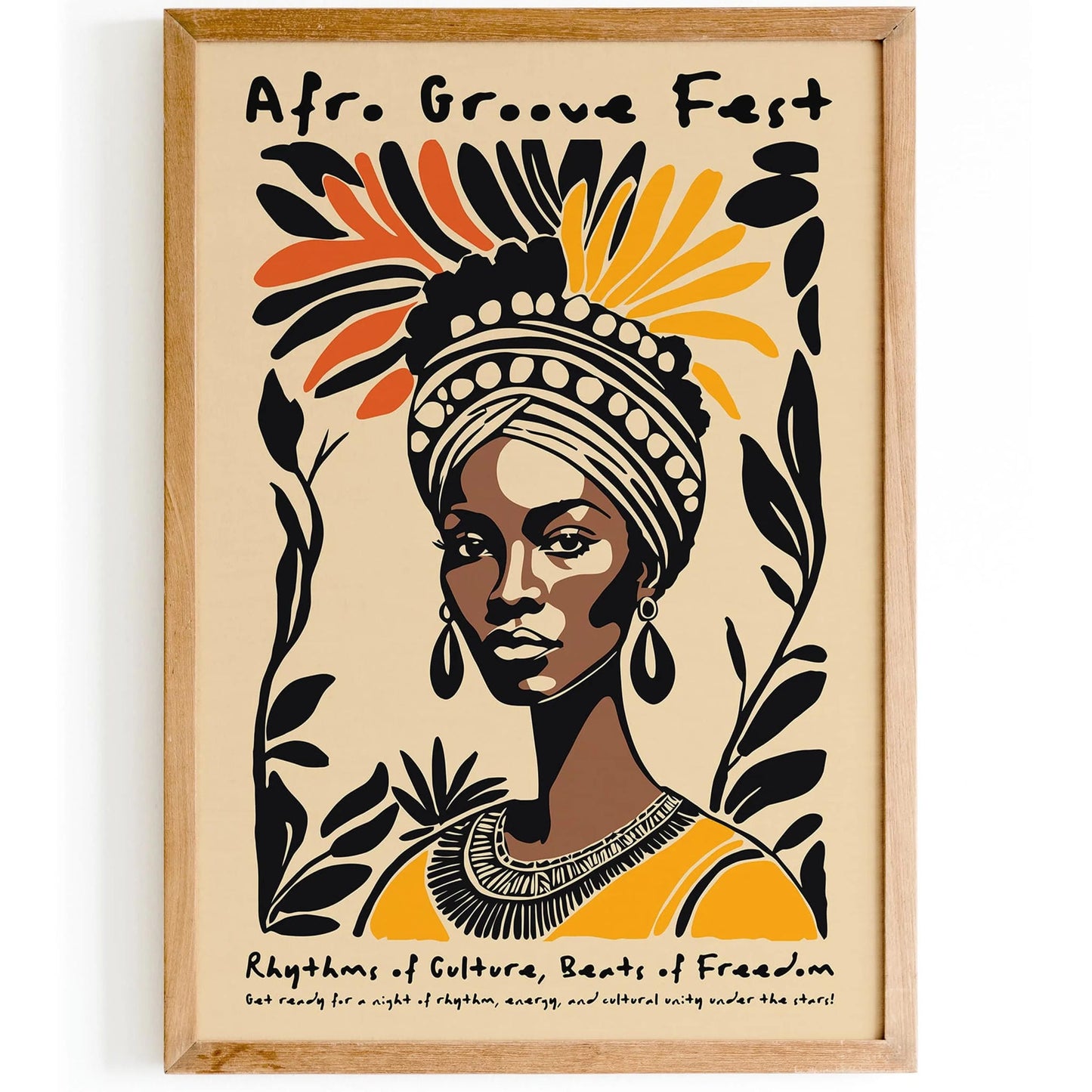 Afro Groove Fest Music Poster
