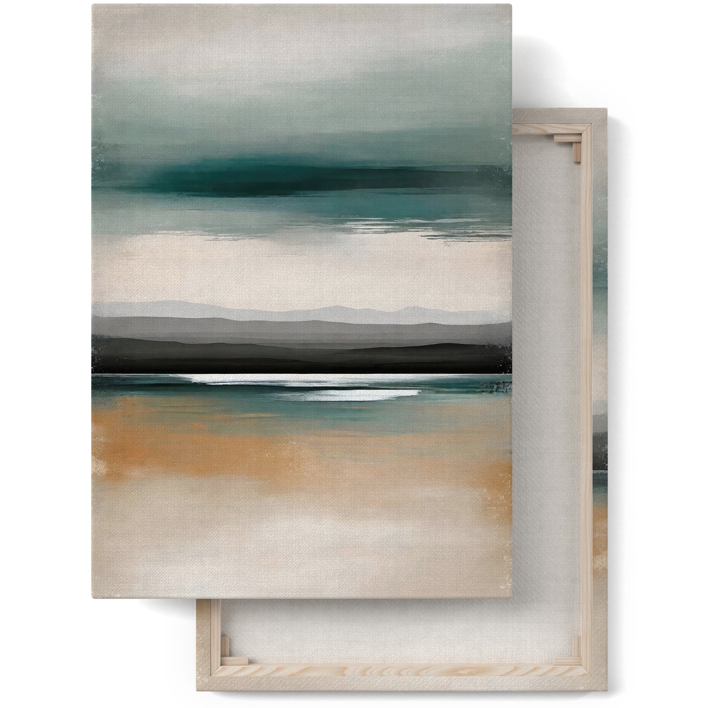 Sculpted Horizons: Modern Abstract Canvas Art