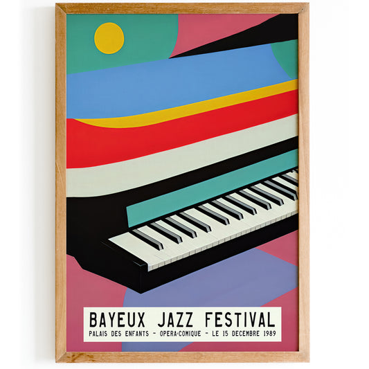Retro Colorful Jazz Festival Art Print