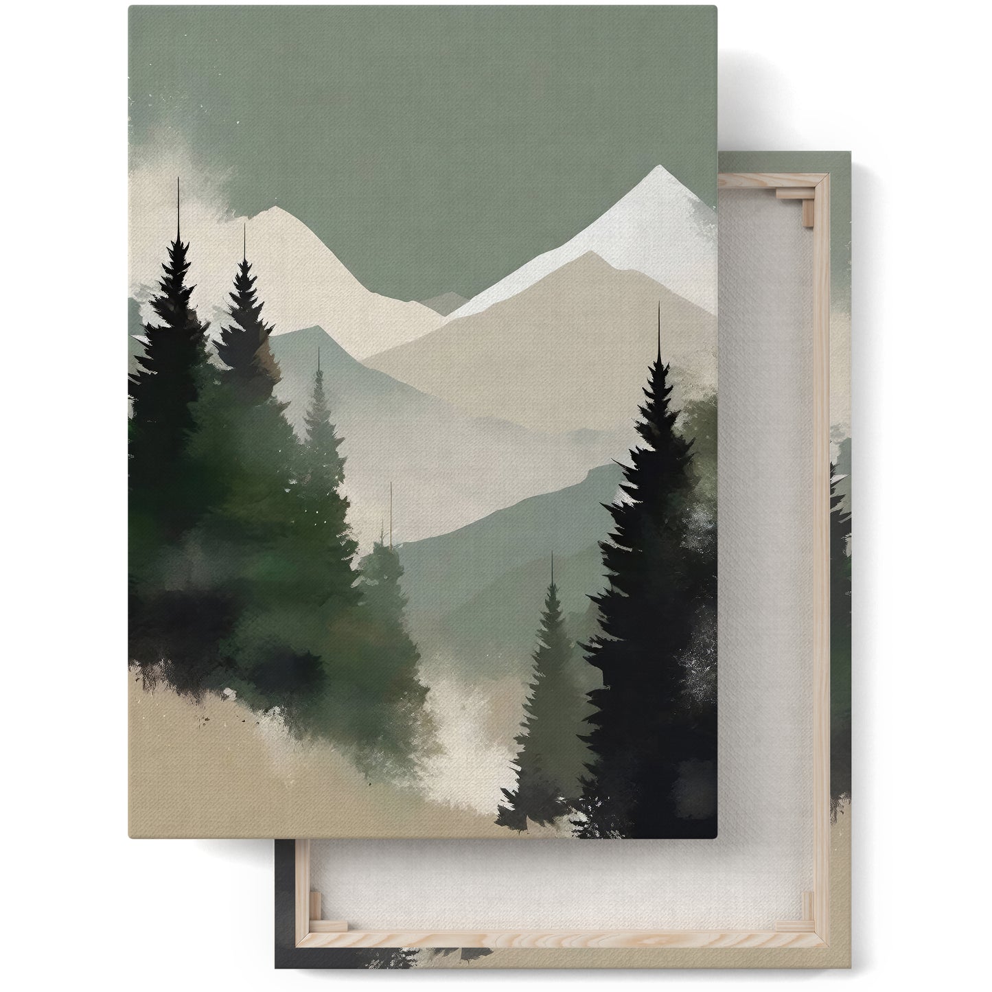 Abstract Mountain Landscape Canvas Print