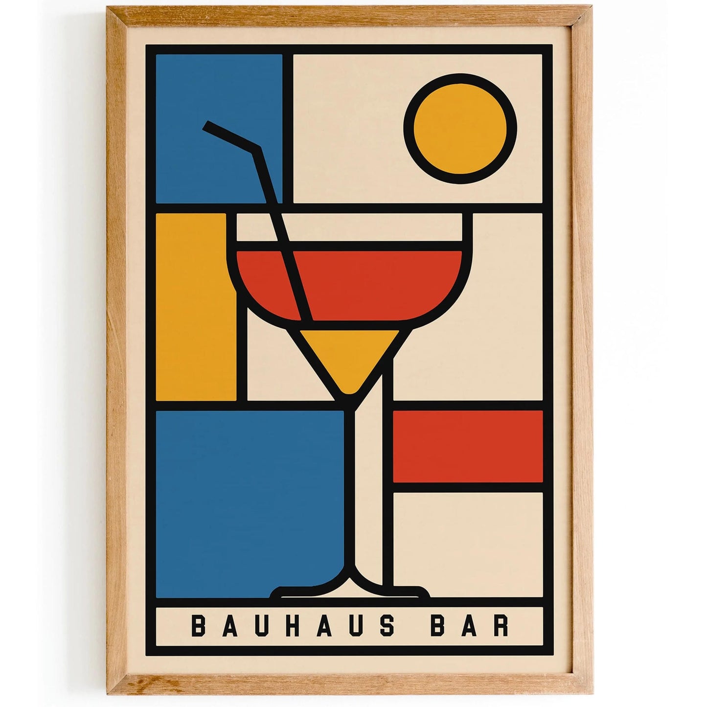 Bauhaus Bar Geometric Wall Art Print 2025