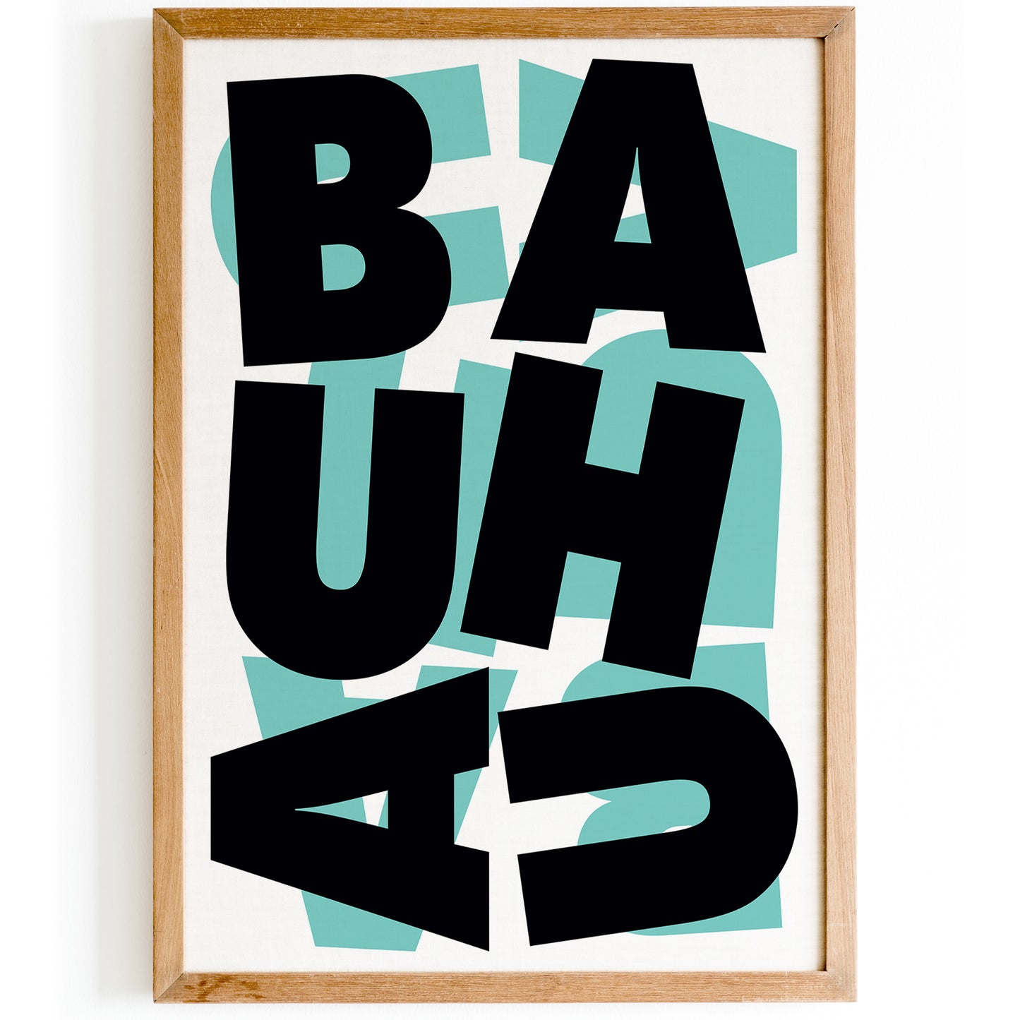 Bauhau Typographic Text Poster