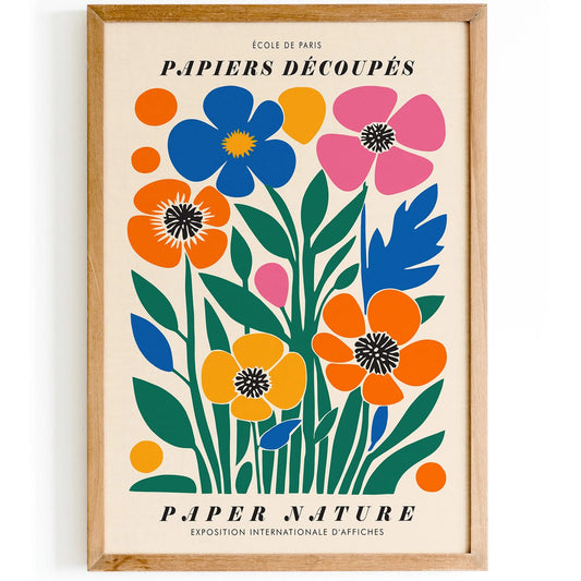 Paper Nature Colorful Floral Poster