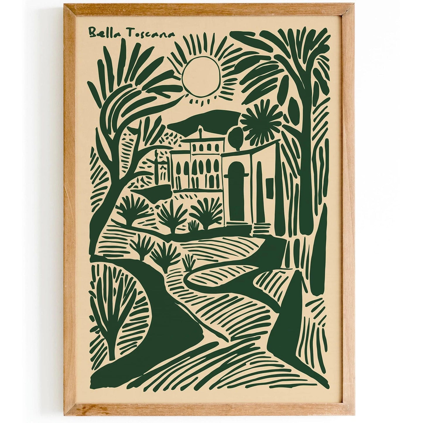 Bella Toscana Green Travel Landscape Poster