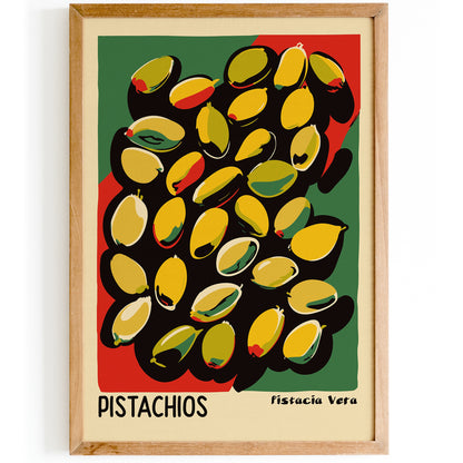 Pistachios Retro Wall Art Poster