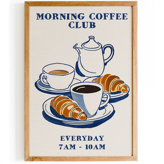 Morning Coffee Club Poster Print