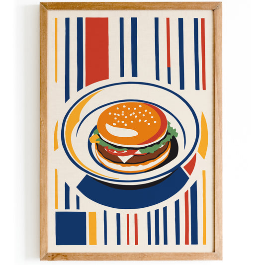 Retro Cheeseburger Poster