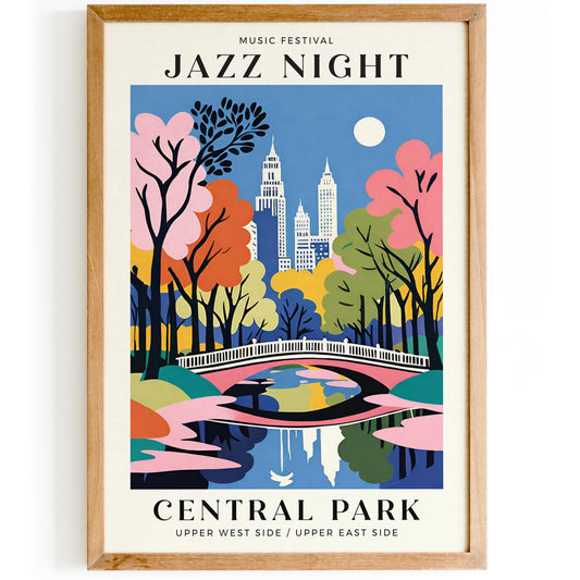 Jazz Night in Central Park Music Art Print