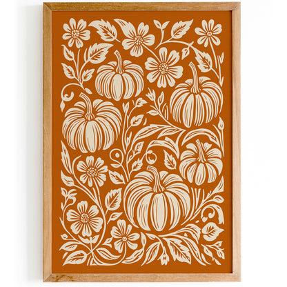 Farmhouse Kitchen Wall Art with Pumpkins