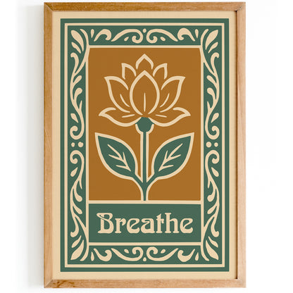 Breathe Art Print - Floral Wall Art
