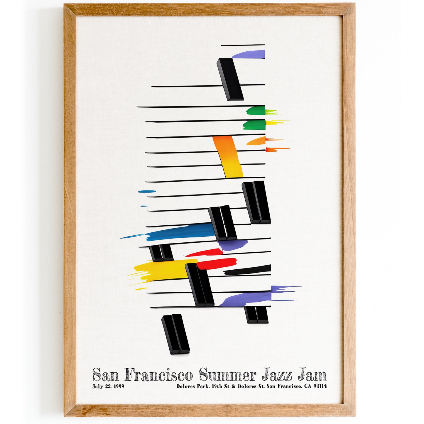 San Francisco Jazz Festival White Poster