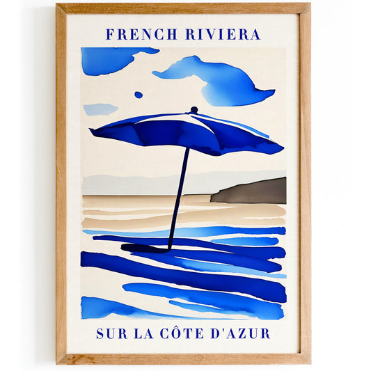 Riviera Blues French Coast Poster