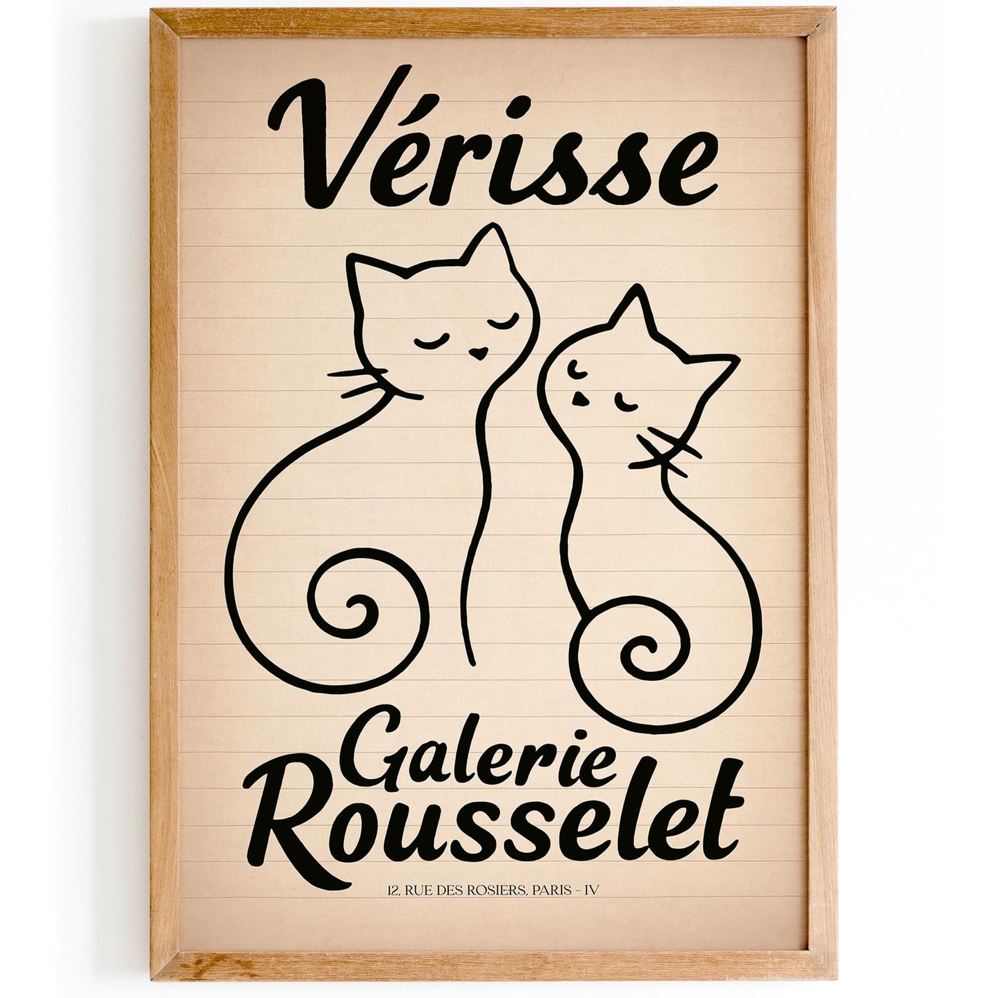 Verisse Galerie Rousselet - Vintage Cats Wall Art Print