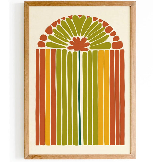 Retro Boho Chic Art Print for Home Decor
