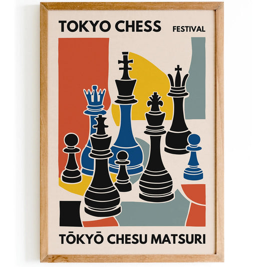 Tokyo Chess Festival Poster – Chess Game Event Art