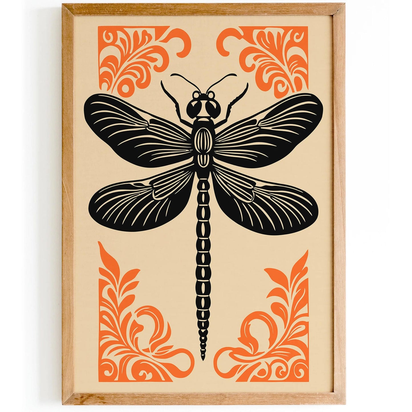 Dragonfly Art Farmhouse Wall Art Print Decor