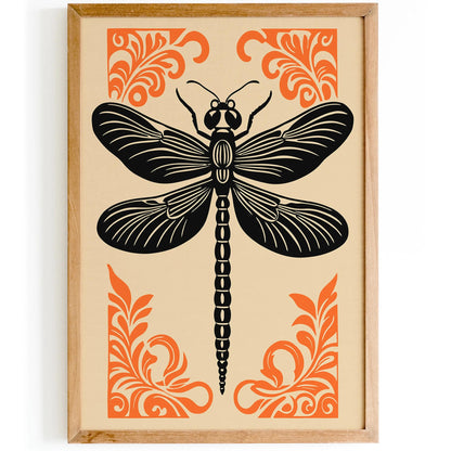 Dragonfly Art Farmhouse Wall Art Print Decor