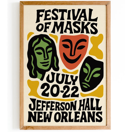 Festival of Masks Wall Art