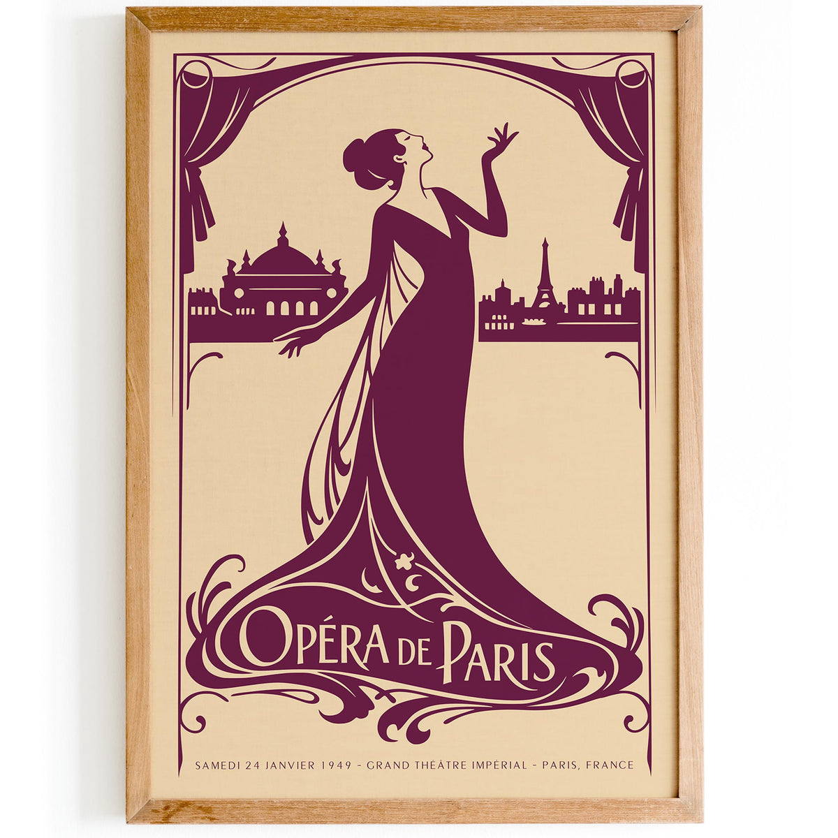 Opera de Paris French Music Poster