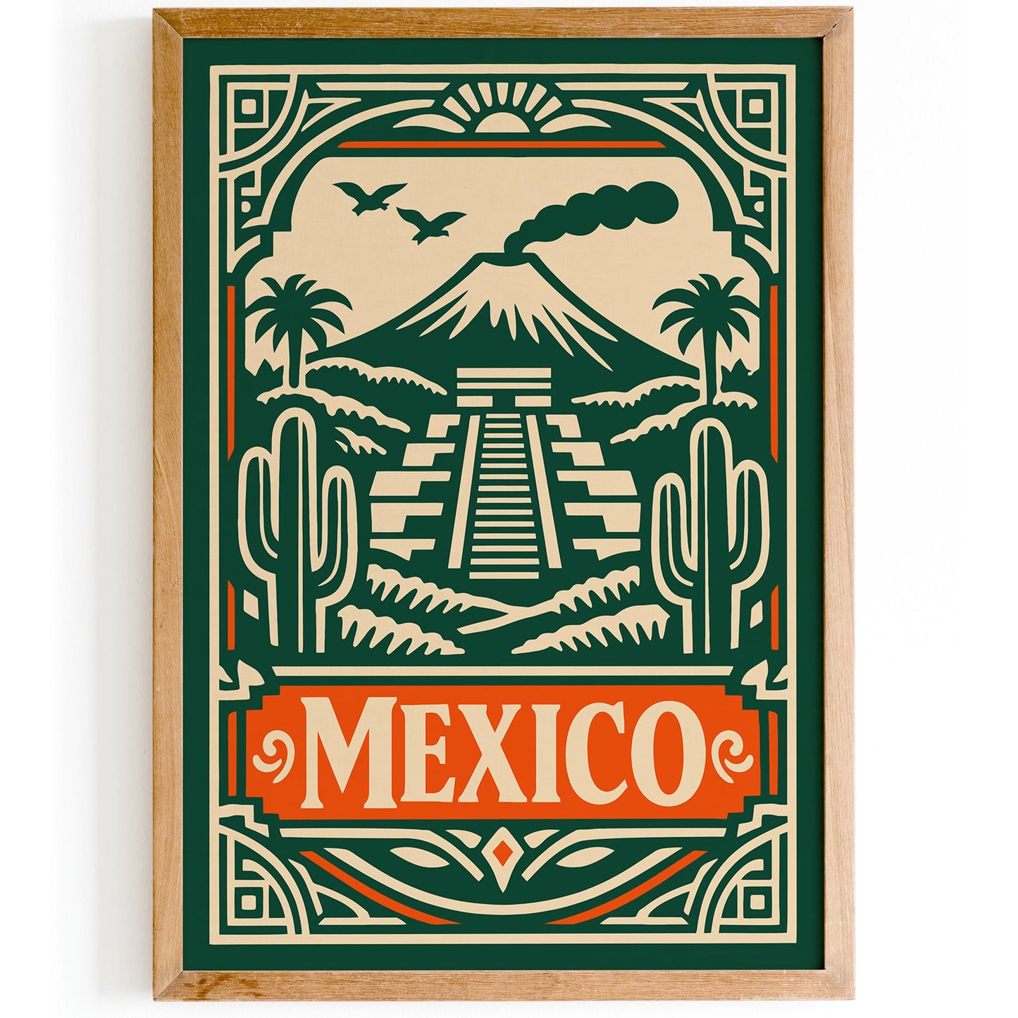 Mexico Travel Poster – Art Deco Wall Art