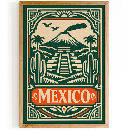 Mexico Travel Poster – Art Deco Wall Art