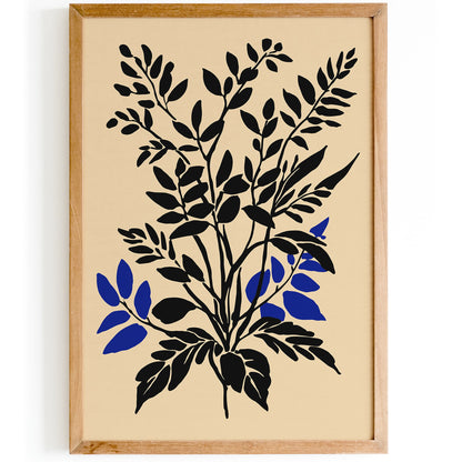 Botanical Black Ink Print - Modern Shape Art
