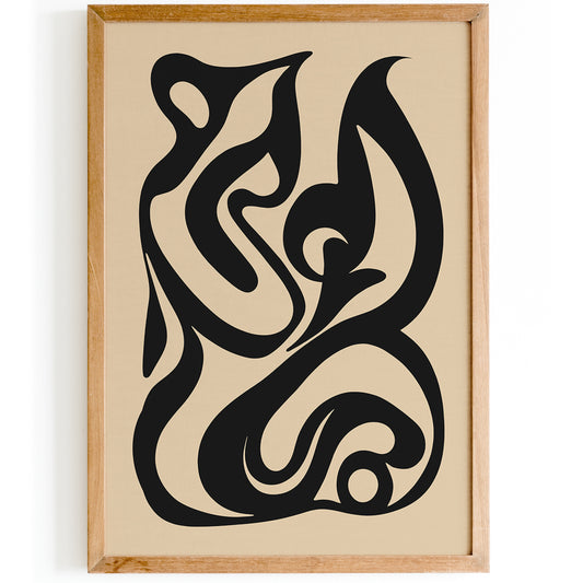 Black Abstract Shape Poster