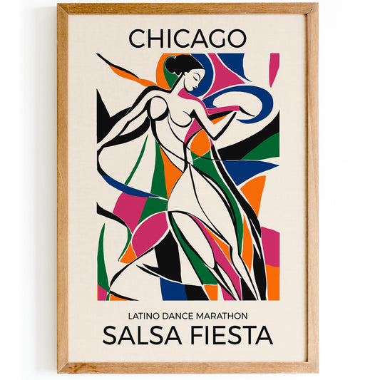 Chicago Salsa Fiesta Music Poster
