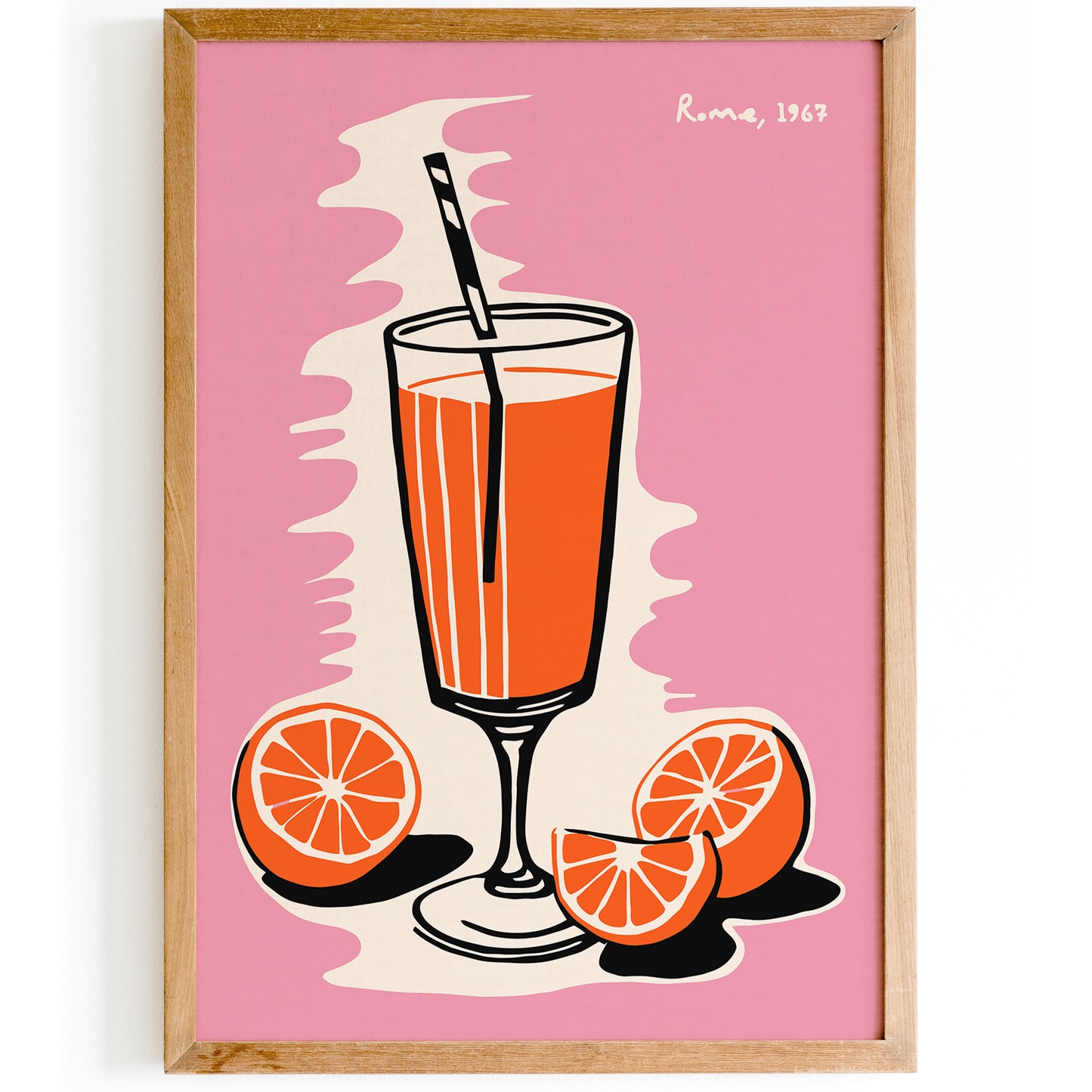 Italian Spritz, Rome 1967 Pink Kitchen Wall Art