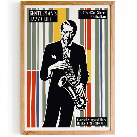 Gentleman's Jazz Club Poster
