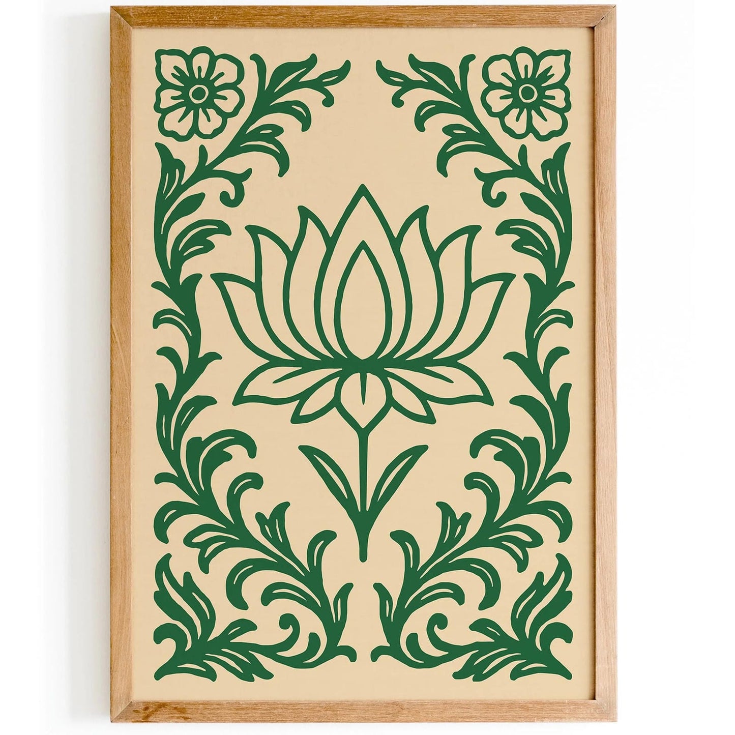 White Lotus Floral Art Print - Buddhism Symbol Poster