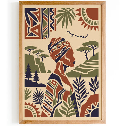 Stay Rooted Afrohemian Poster