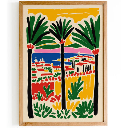 Barcelona Colorful Cityscape Poster