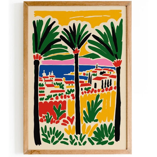 Barcelona Colorful Cityscape Poster