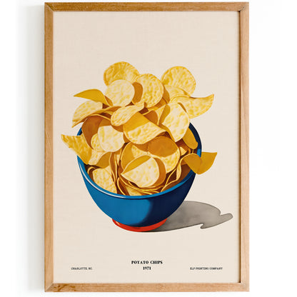 Retro Potato Chips Art Print