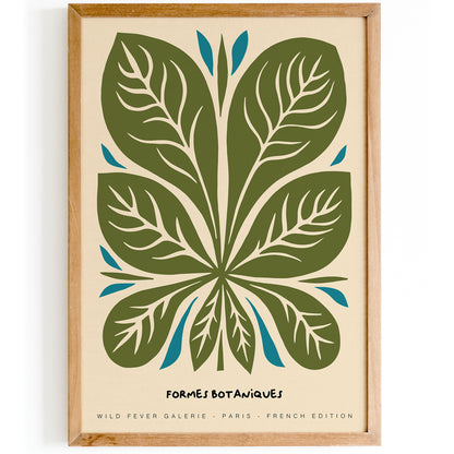 Green Leaf Botanique Art Print