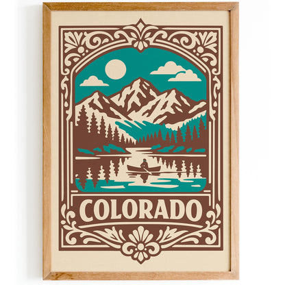Colorado Travel Poster - Retro Landscape Wall Art