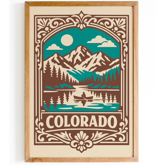Colorado Travel Poster - Retro Landscape Wall Art