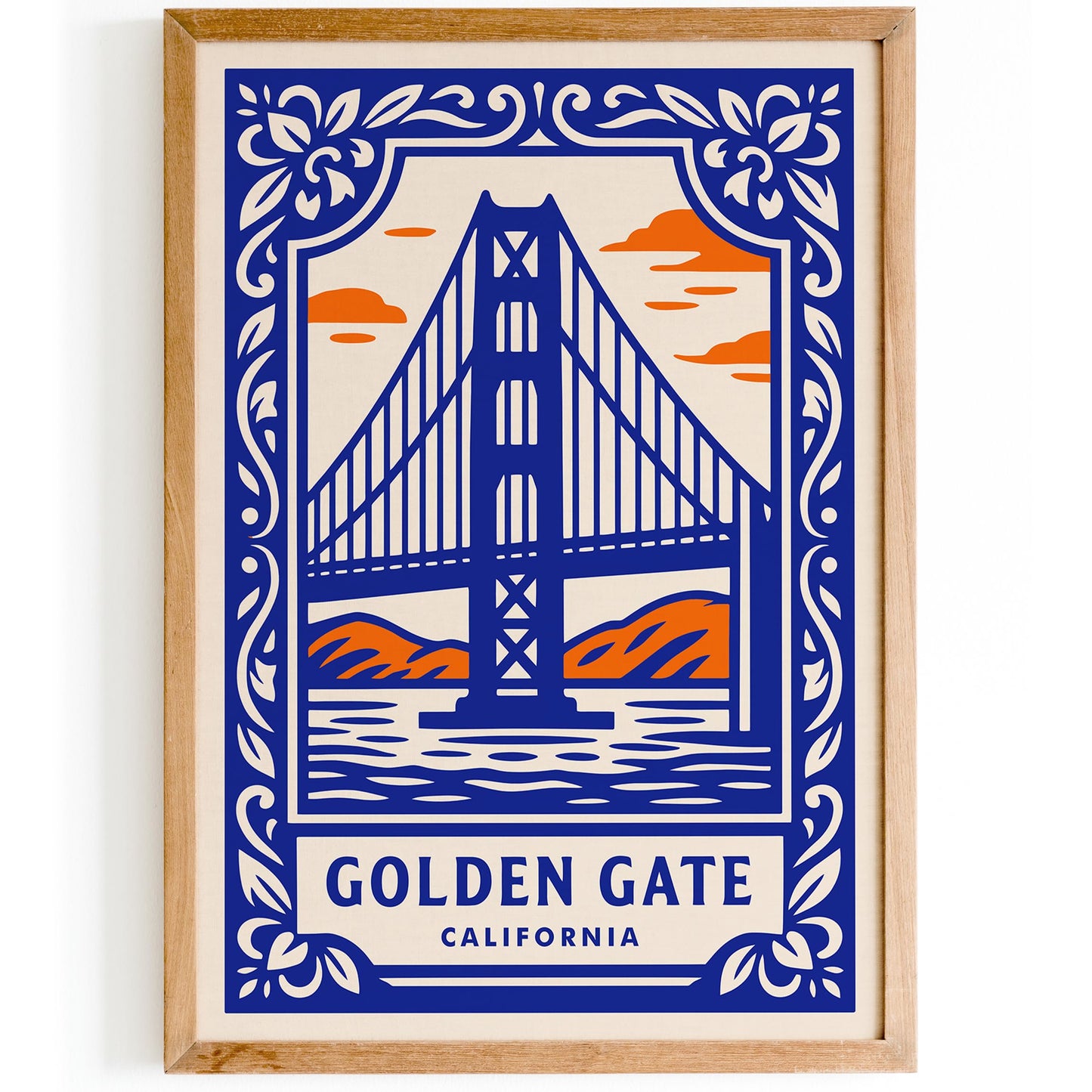 Golden Gate Calfornia Travel Poster