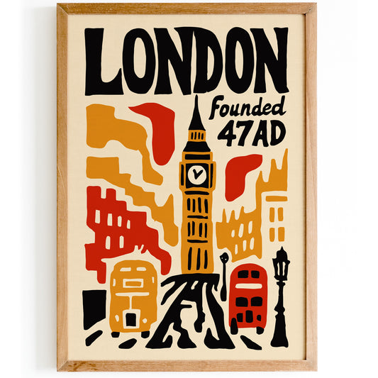 London Founded 47AD Poster