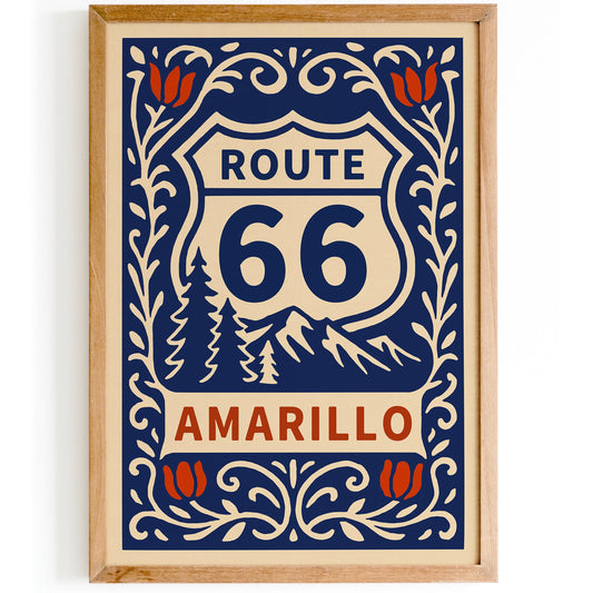 Amarillo Route 66 Travel Poster