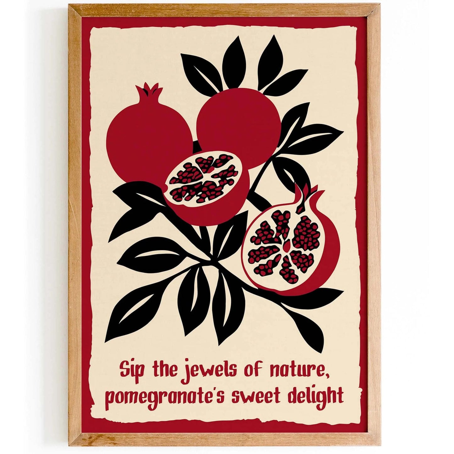 Pomegranate Delight Vintage Poster