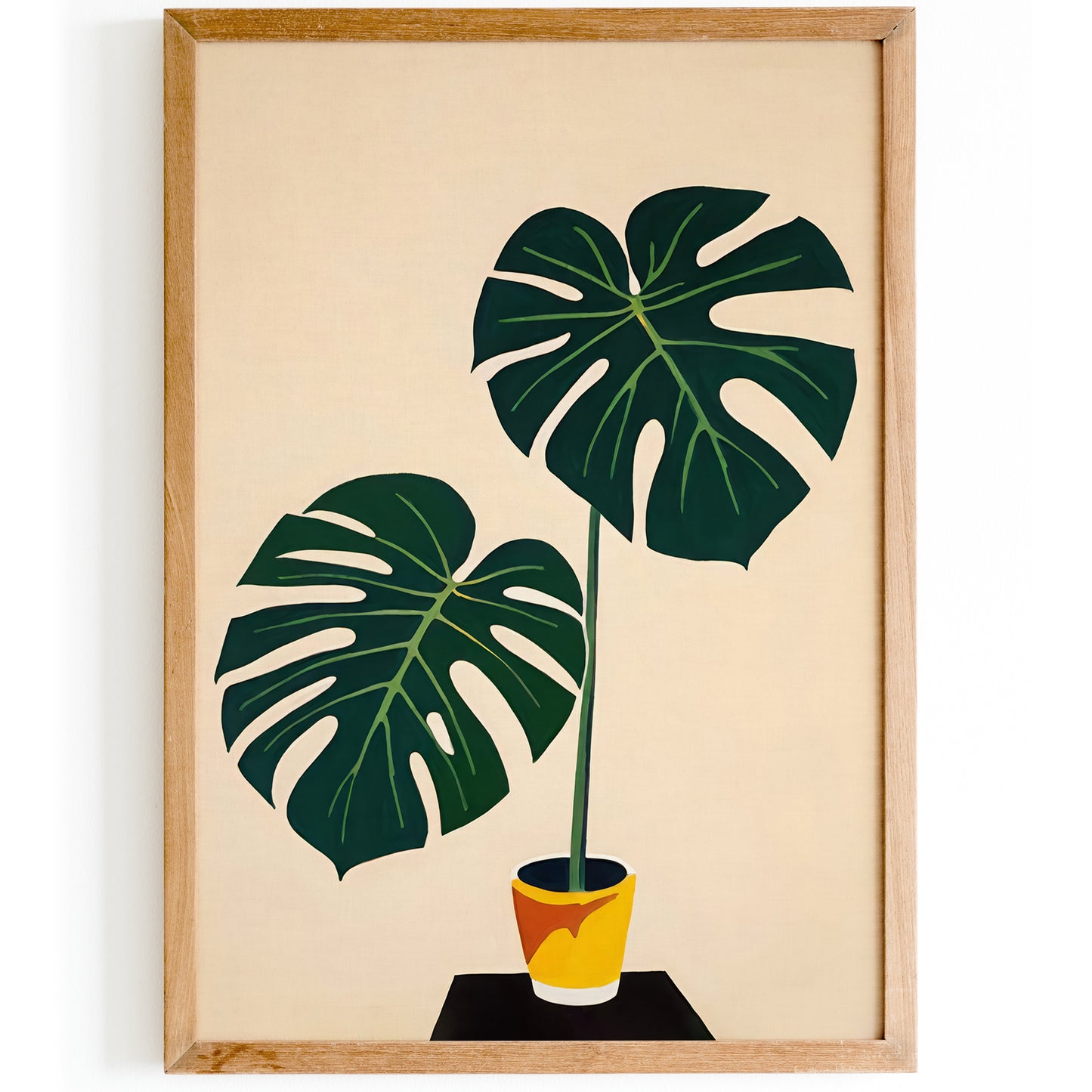 Cozy Monstera Wall Art Print