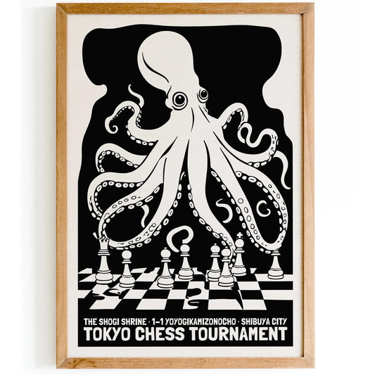 Tokyo Chess Tournament Octopus Poster