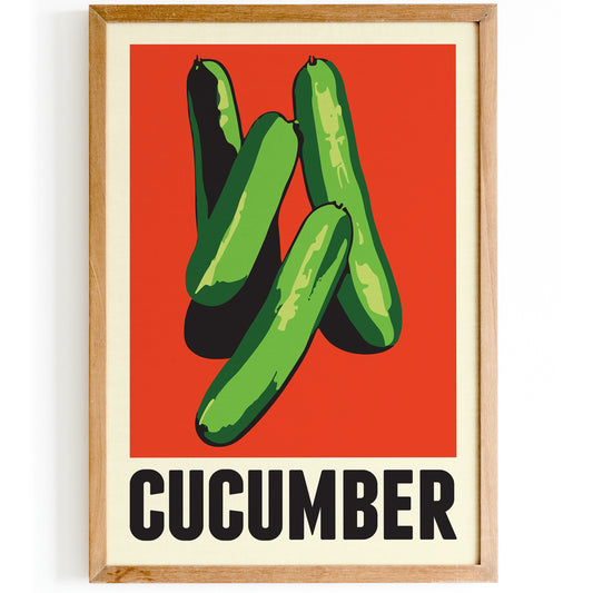 Minimalist Cucumber Poster