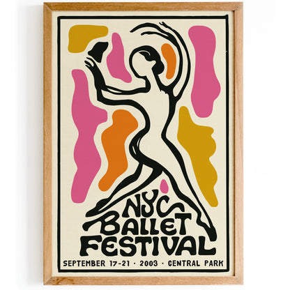 NYC Ballet Festival Retro Poster 2003
