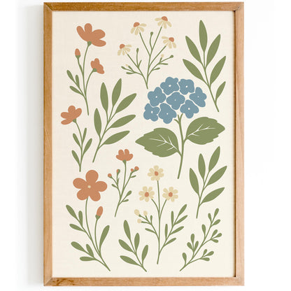 Vintage Floral Grandmother Poster